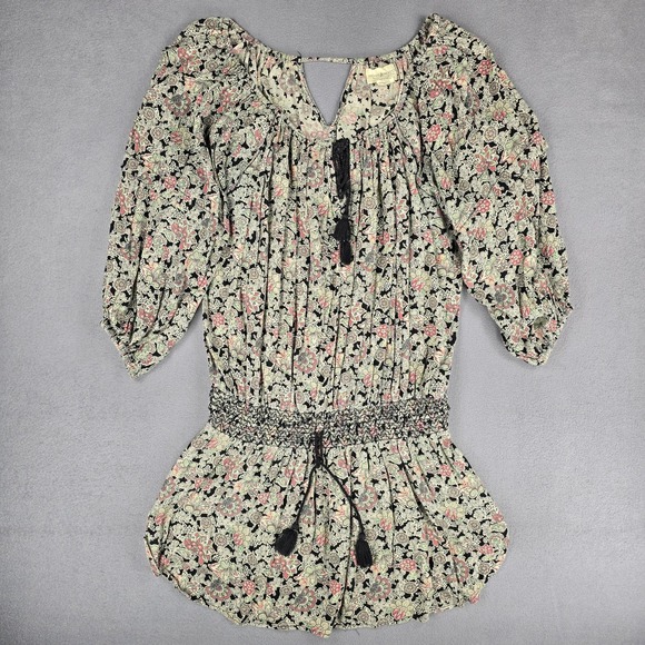 Vintage Denim & Supply Ralph Lauren Dress Womens Large Boho Chic Peasant Floral - Picture 2 of 12